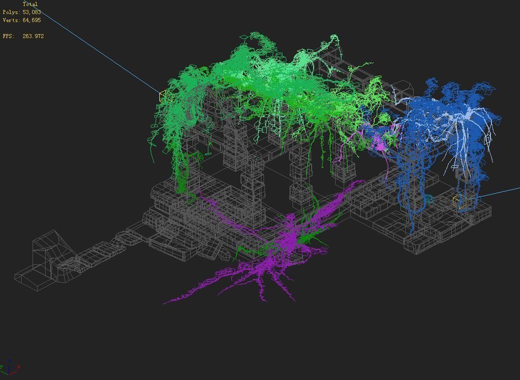 Huaguoshan Camp-Corridor Pavilion 3D model_3
