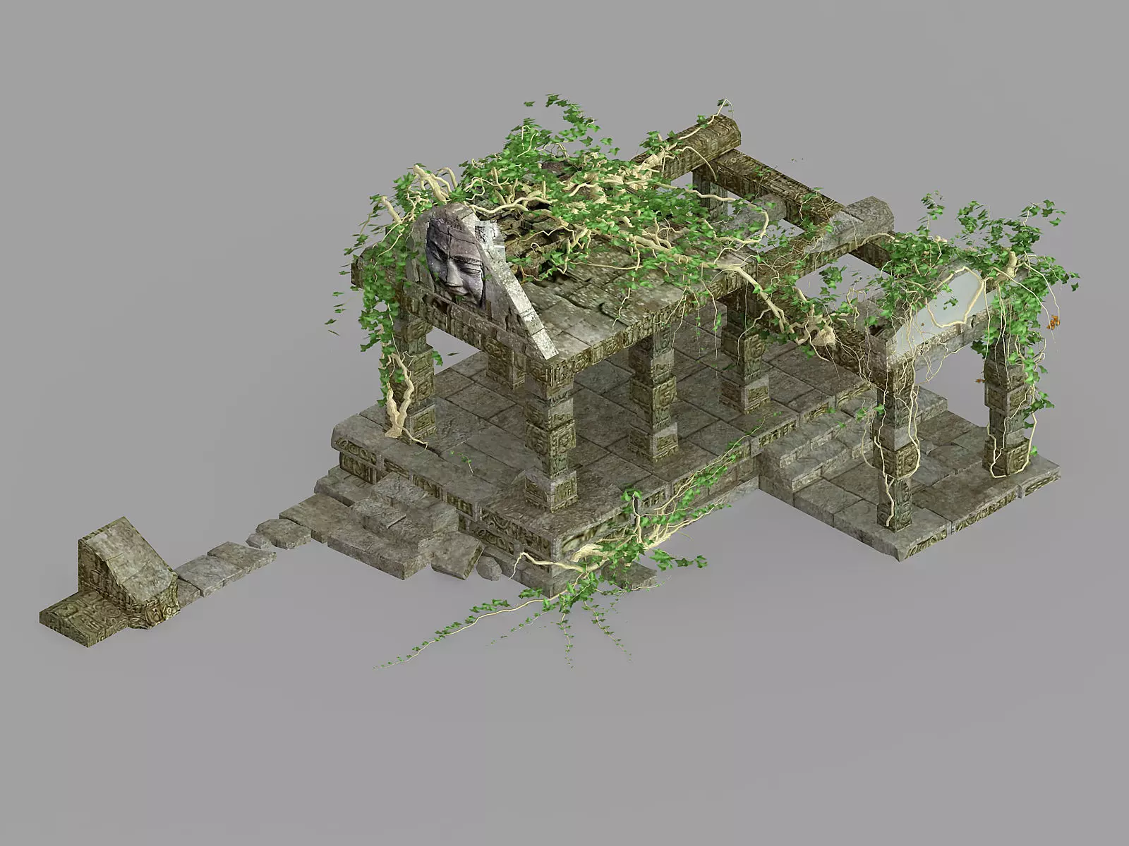 Huaguoshan Camp-Corridor Pavilion 3D model_0