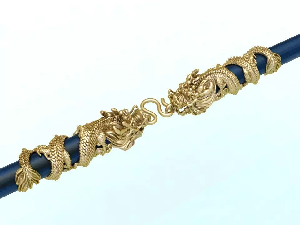 Dragon necklace - Dragon pendant - Wrap leather cord 3D print model_0