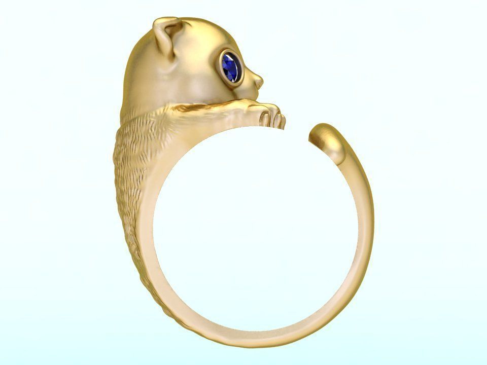 Cat rings 3D print model_7