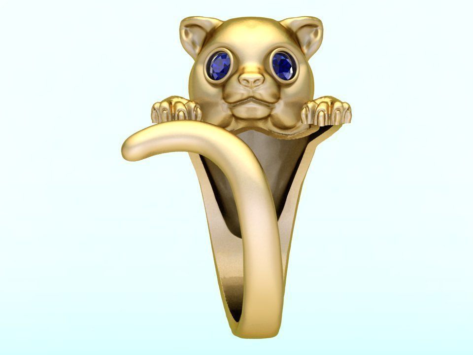 Cat rings 3D print model_8