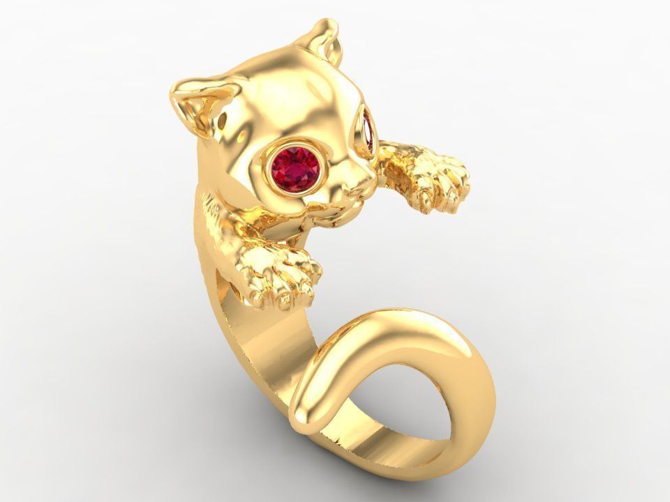 Cat rings 3D print model_5