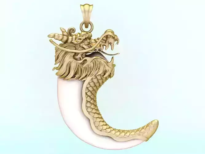 Dragon pendant - Bears claw - Tiger nails - Tiger fang - N828005
