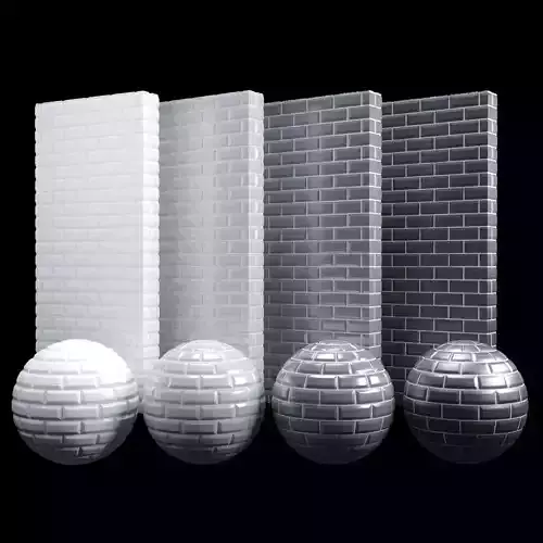 Ceramic Brick Tiles Texture PBR 100 x 100 cm