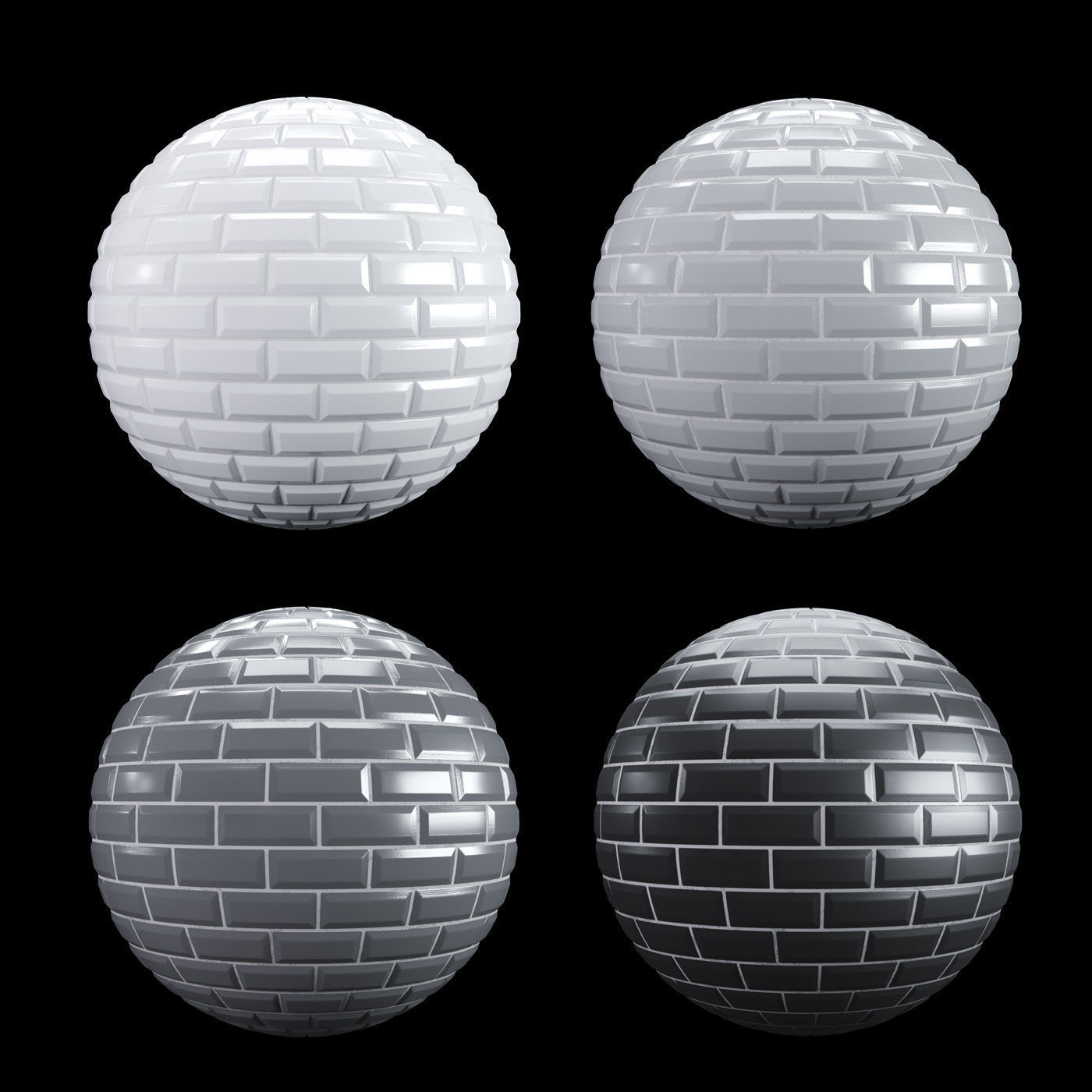 Ceramic Brick Tiles Texture PBR 100 x 100 cm Texture_1