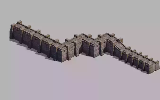 Imperial City-Shabak-City Wall 03 3D model