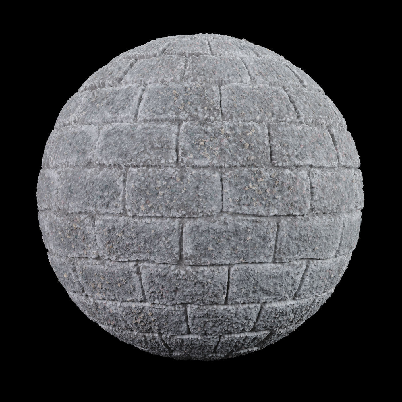 Split Cement Brick Tiles Material PBR 200 x 200 cm Texture_3