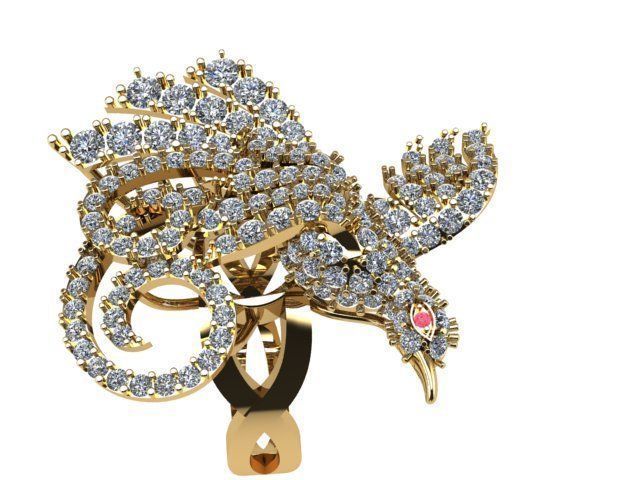 Hamsa Ring 3D print model_2