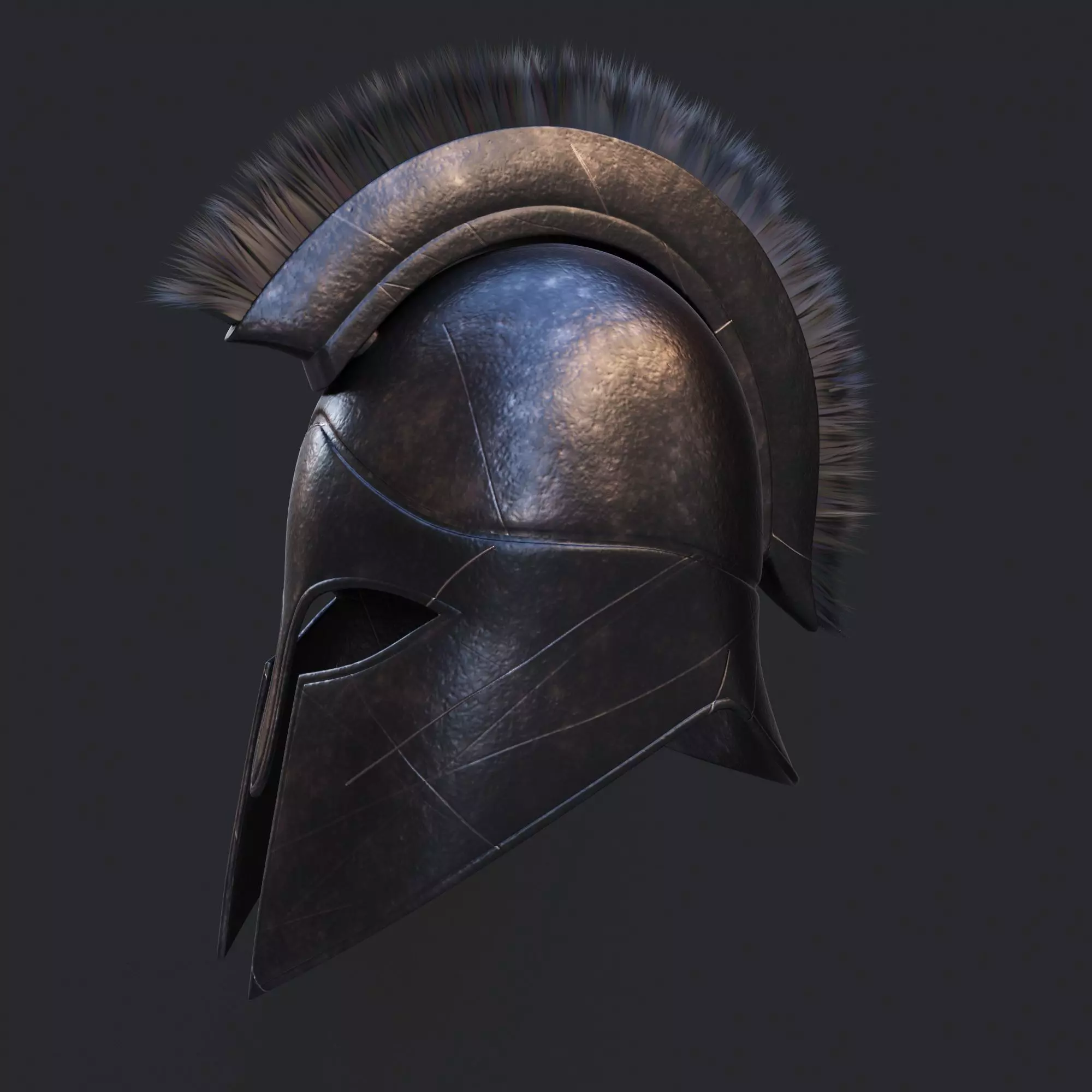 Helmet Greek Low-poly 3D model