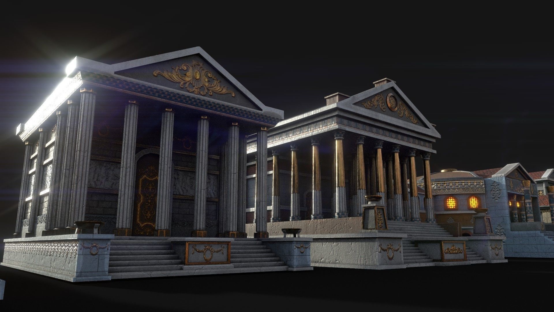 Mega Roman City Pack Low-poly 3D model_16