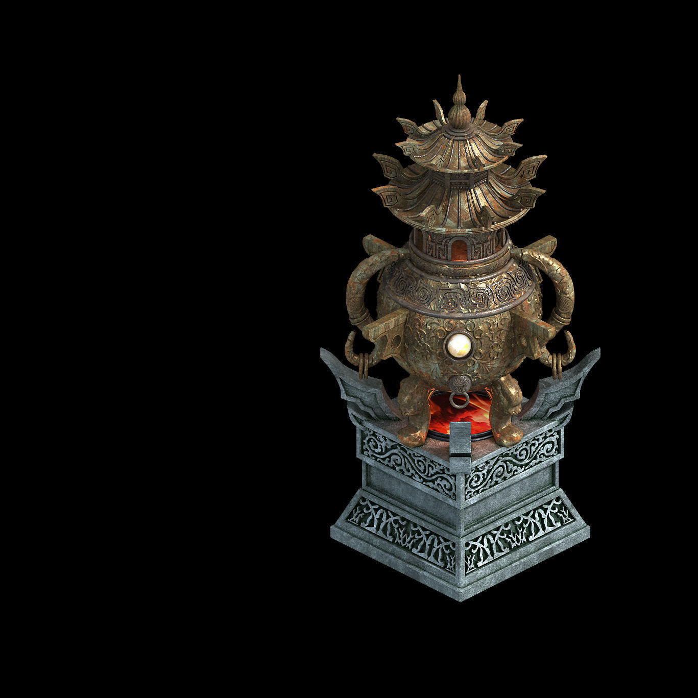 Imperial City-Shabak-Incense Burner 3D model_1