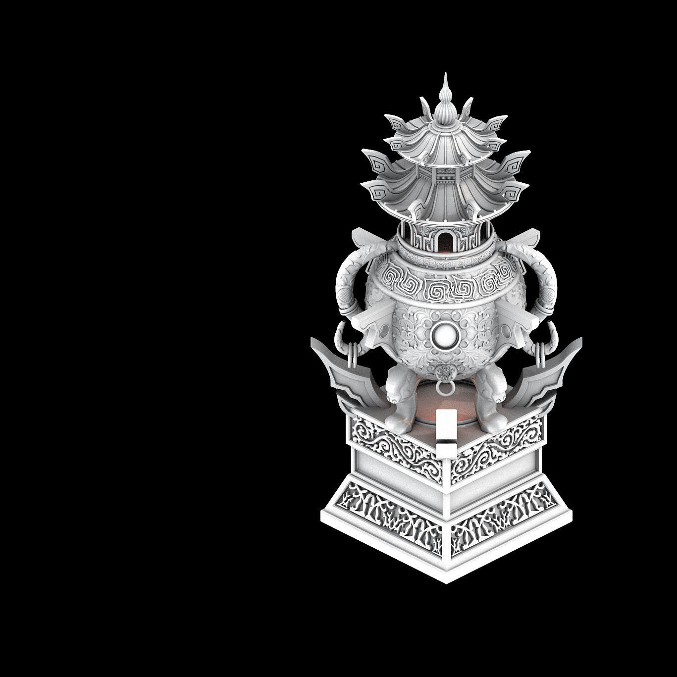 Imperial City-Shabak-Incense Burner 3D model_3