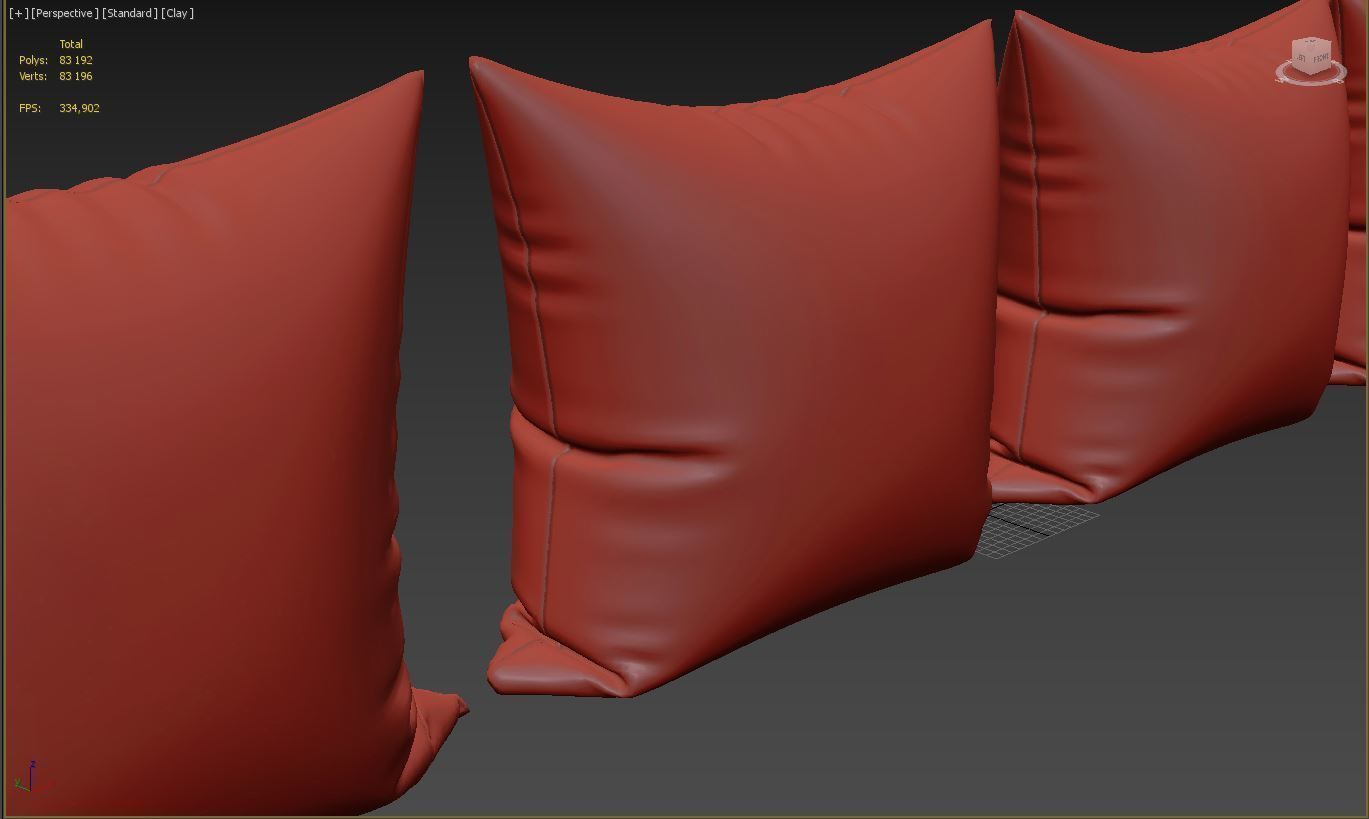 Decorative pillows   set 052 3D model_14