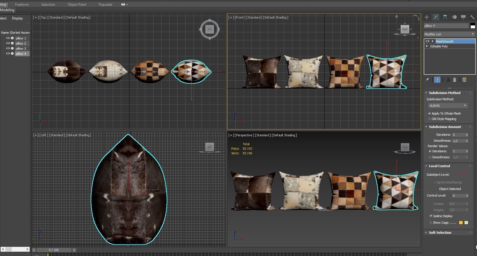 Decorative pillows   set 052 3D model_3