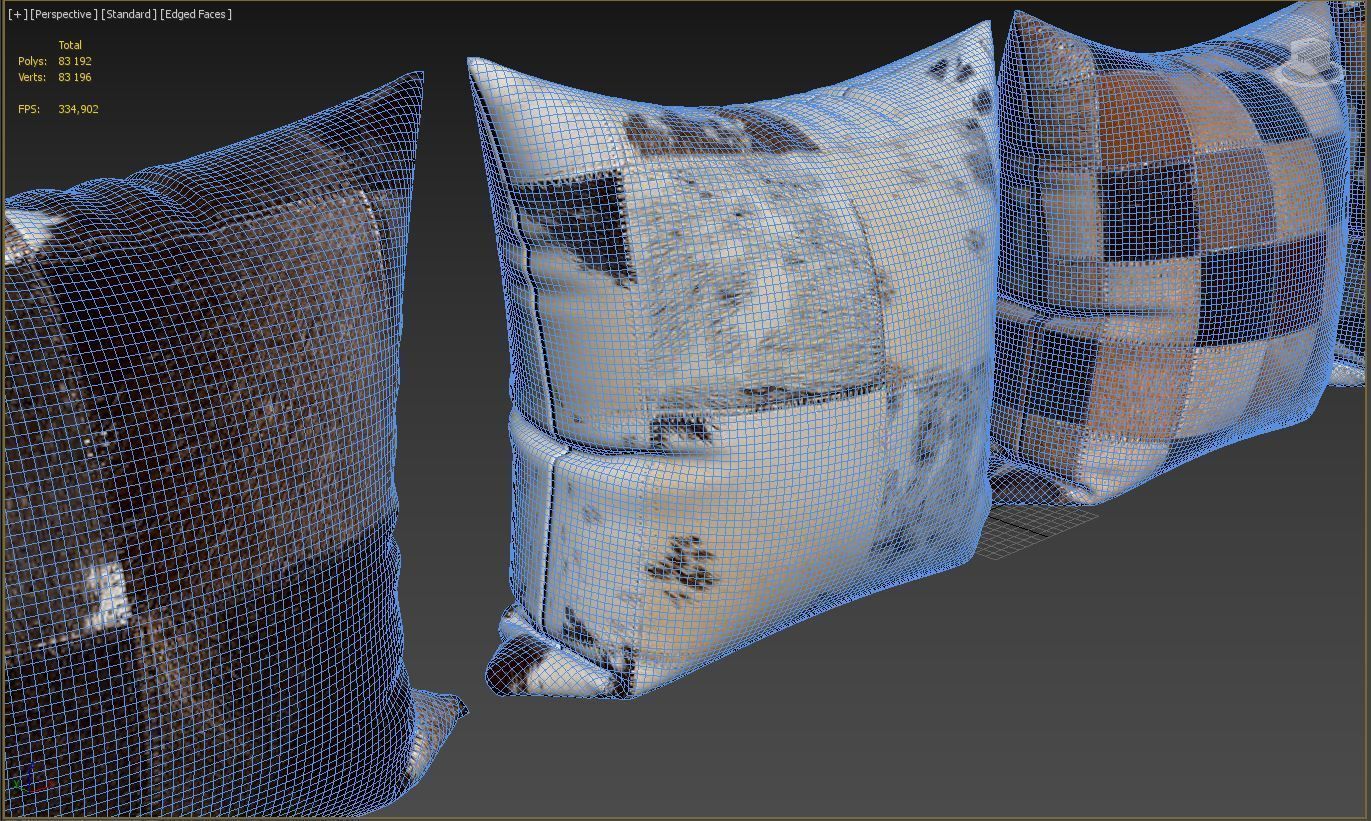 Decorative pillows   set 052 3D model_8