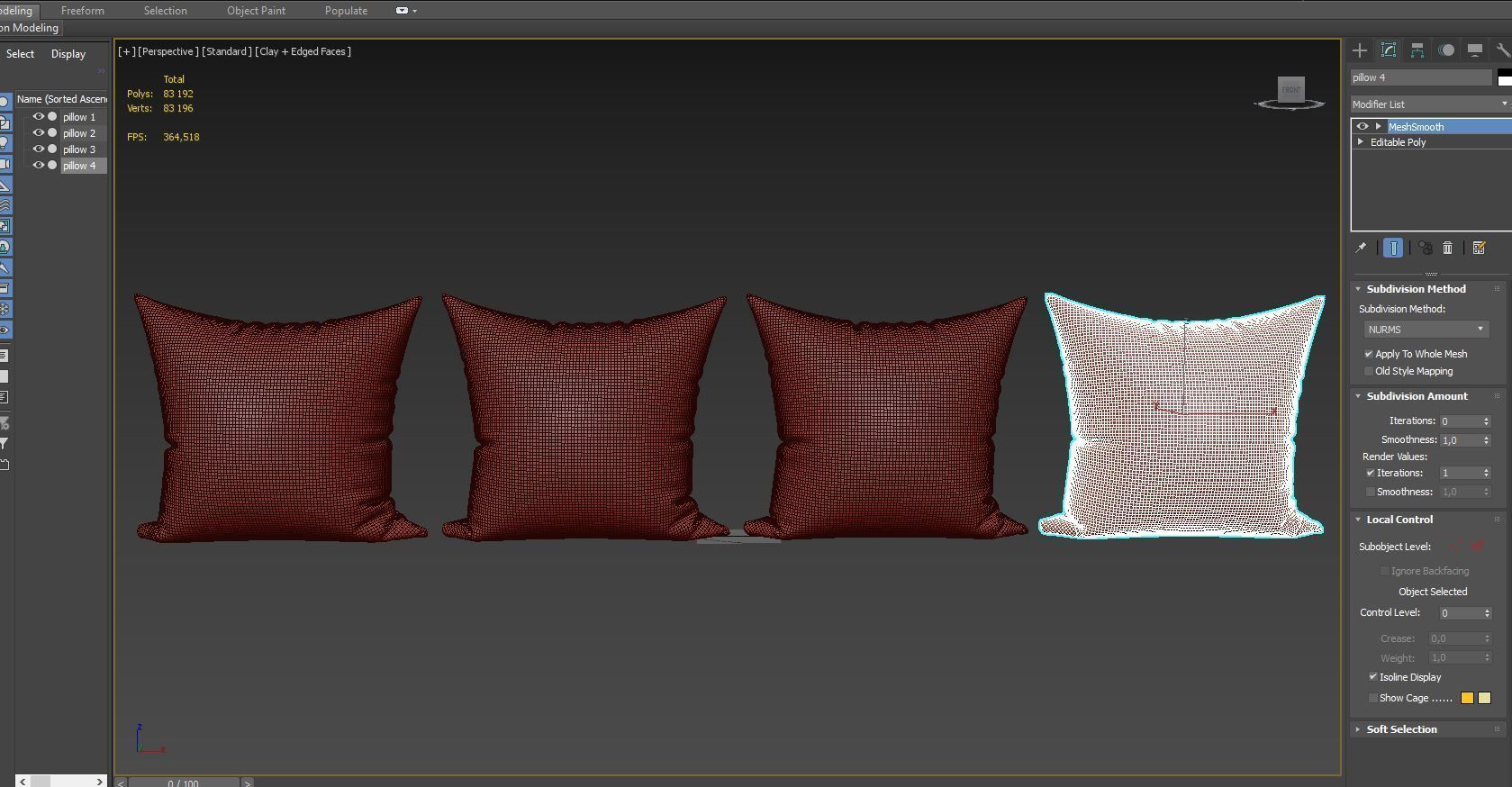 Decorative pillows   set 052 3D model_13