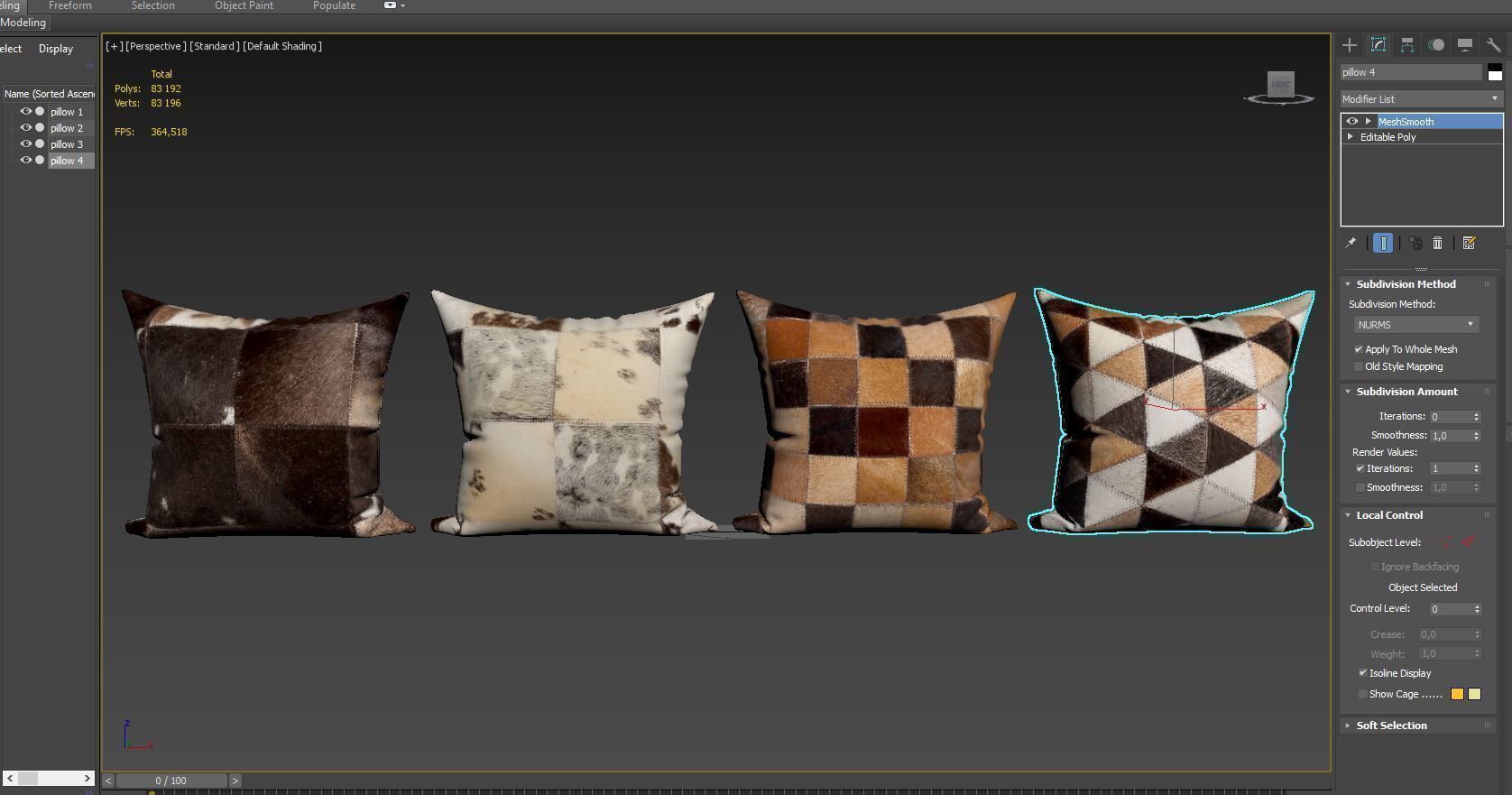 Decorative pillows   set 052 3D model_9