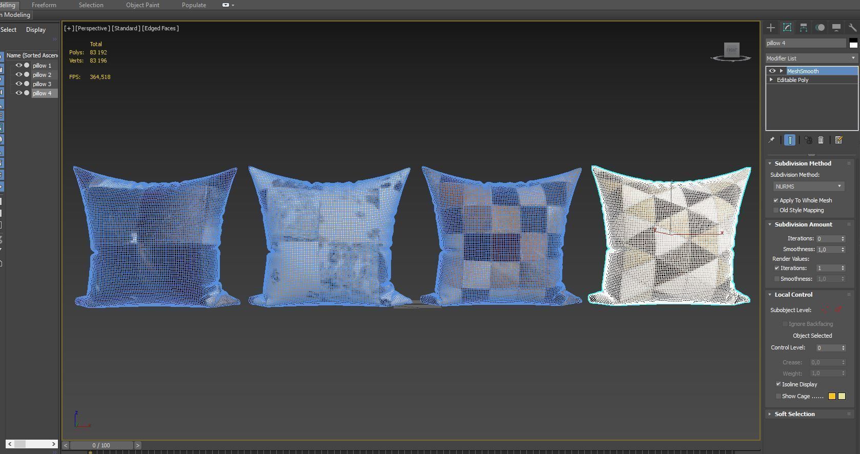 Decorative pillows   set 052 3D model_10