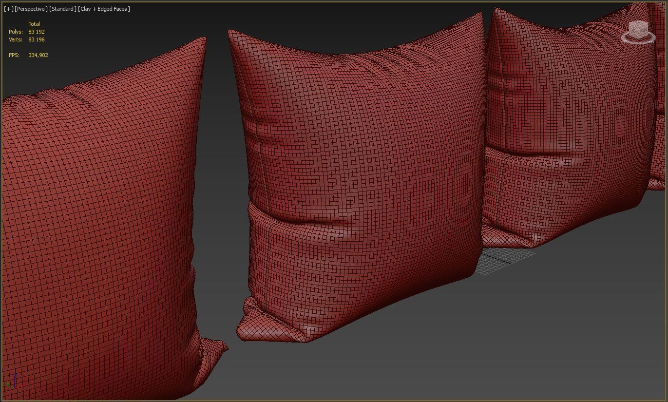 Decorative pillows   set 052 3D model_15