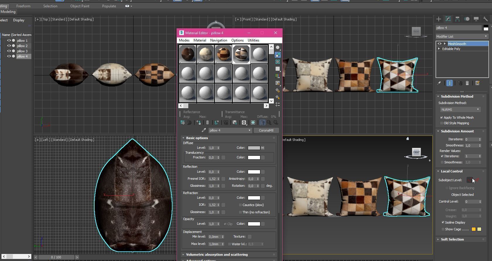 Decorative pillows   set 052 3D model_7