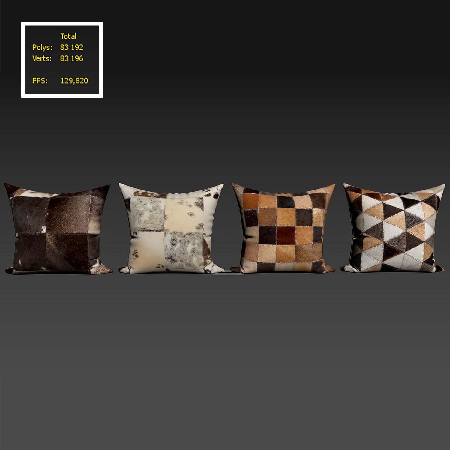 Decorative pillows   set 052 3D model_2