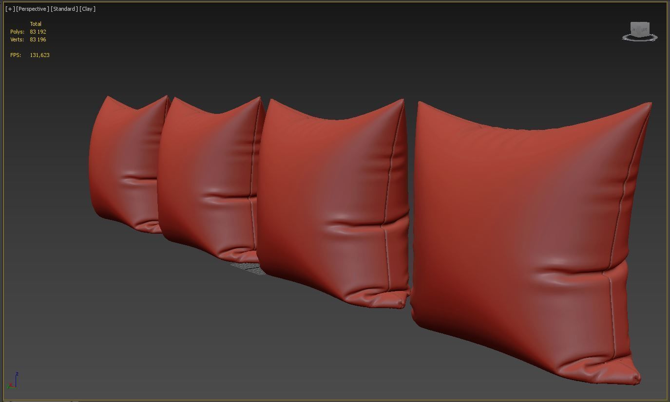 Decorative pillows Torino set 054 3D model_9