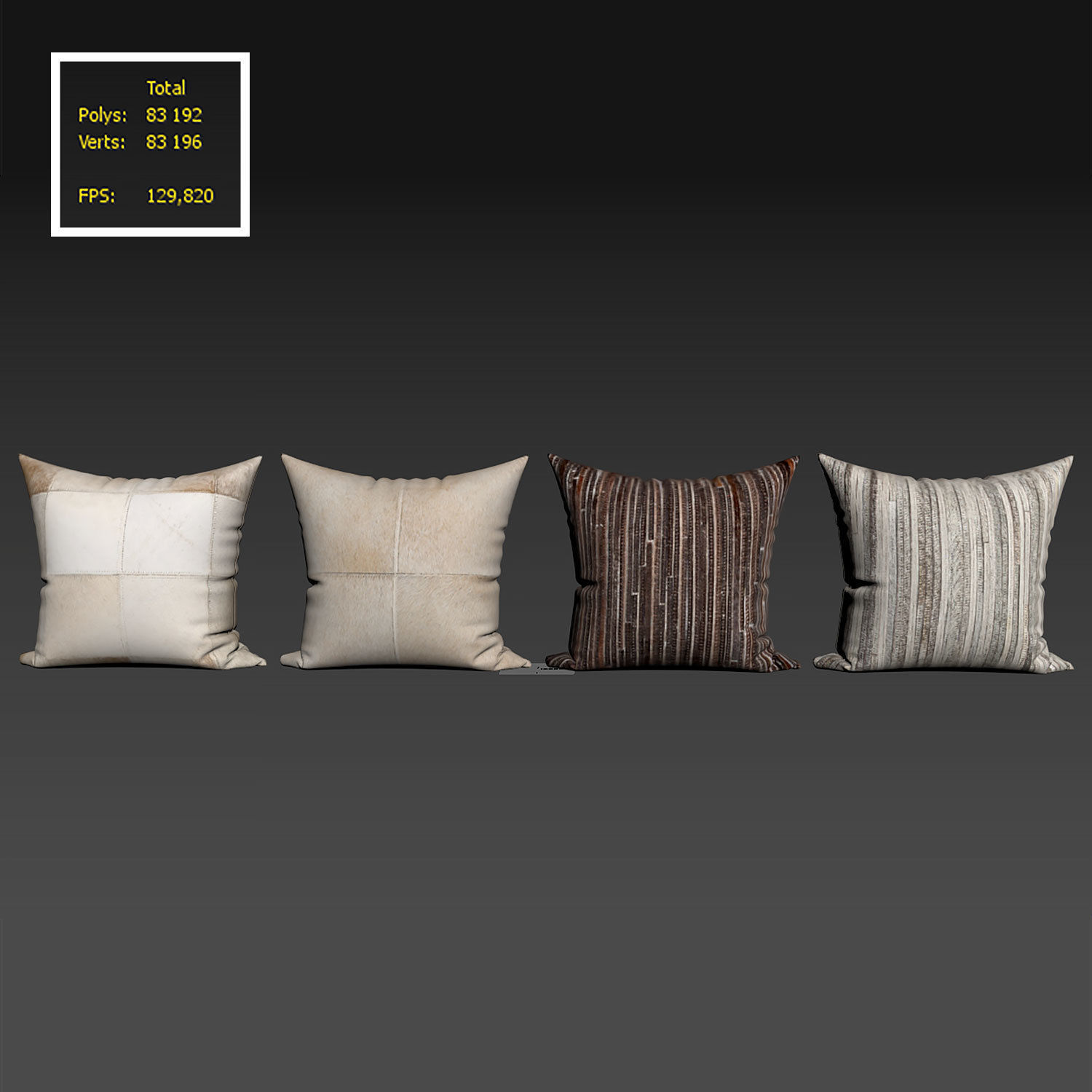 Decorative pillows Torino set 054 3D model_2