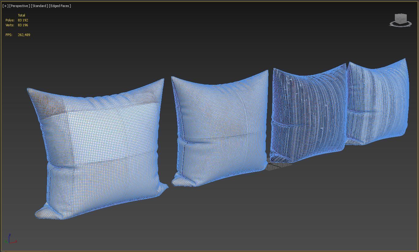 Decorative pillows Torino set 054 3D model_7