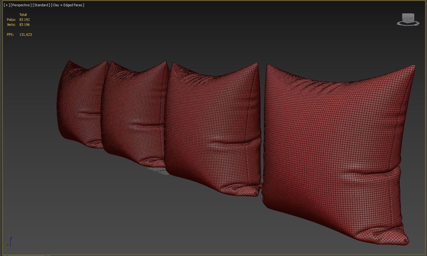 Decorative pillows Torino set 054 3D model_10