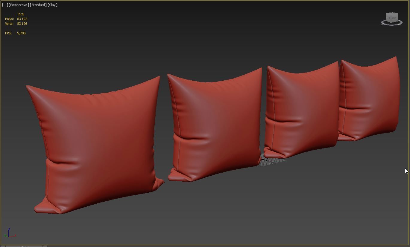 Decorative pillows Torino set 054 3D model_11