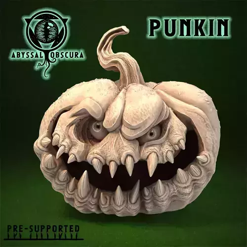 Punkin - Pumpkin Halloween Jack o Lantern Pre-Supported 