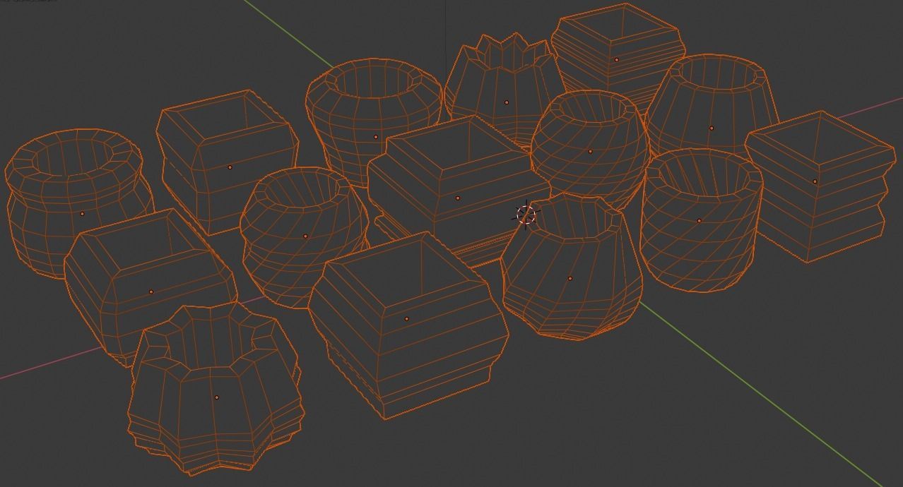 15 Flower Pots for Succulent Plants 3D Print 3D print model_1