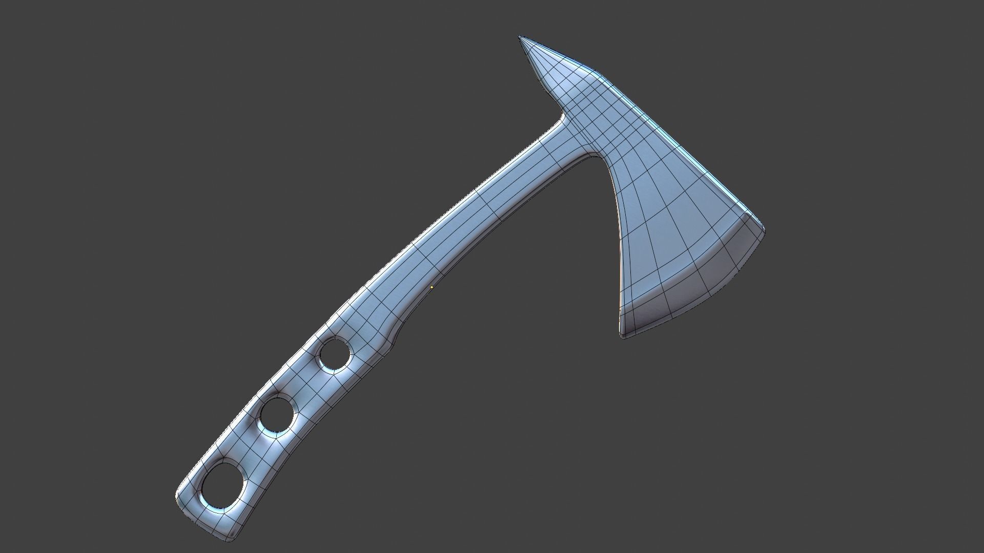 Throwing Axes Low-poly 3D model_7