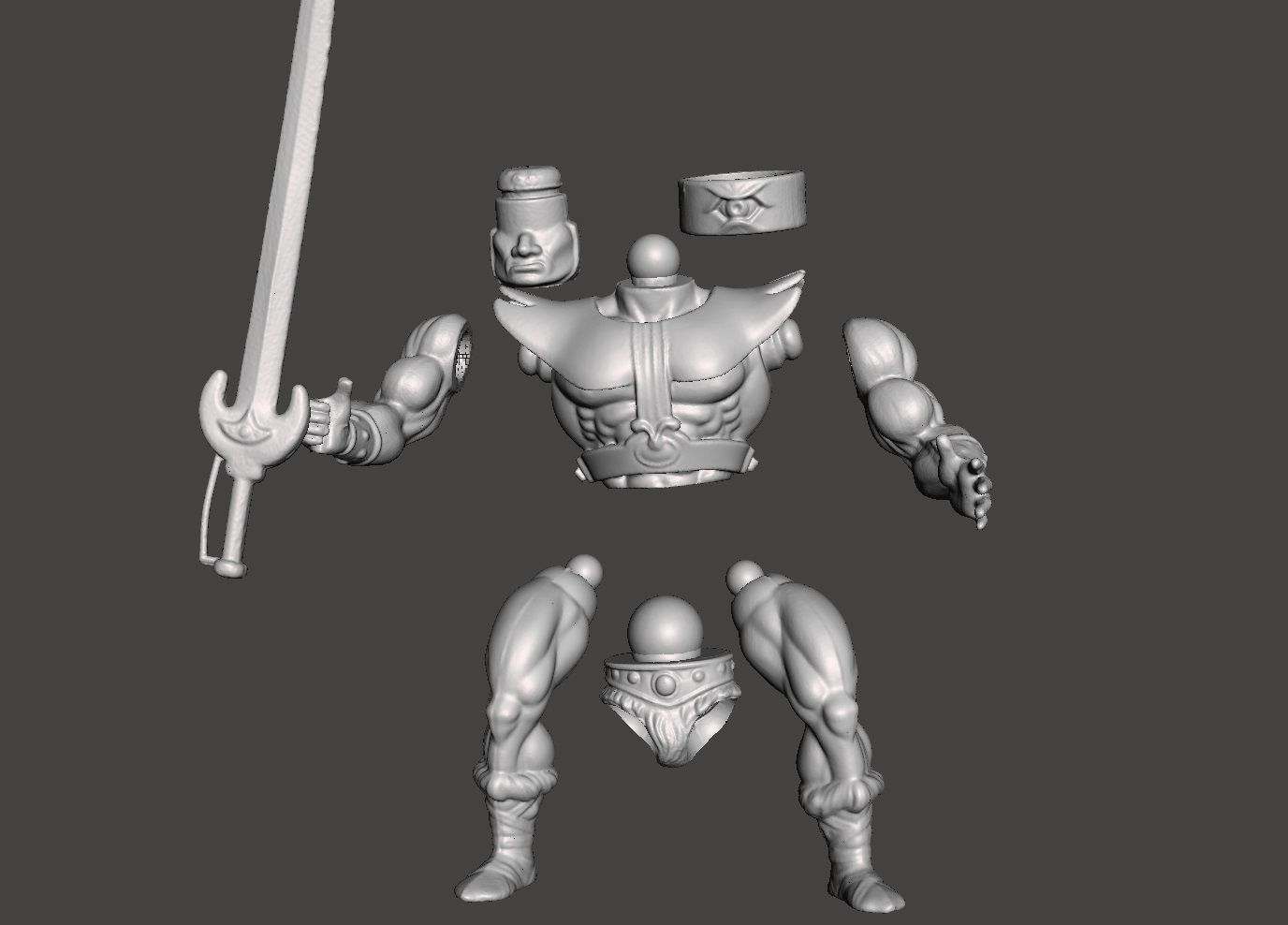 TRIPCLOPS MOTU VINTAGE ACTION FIGURE COMPLETE 3D print model_6