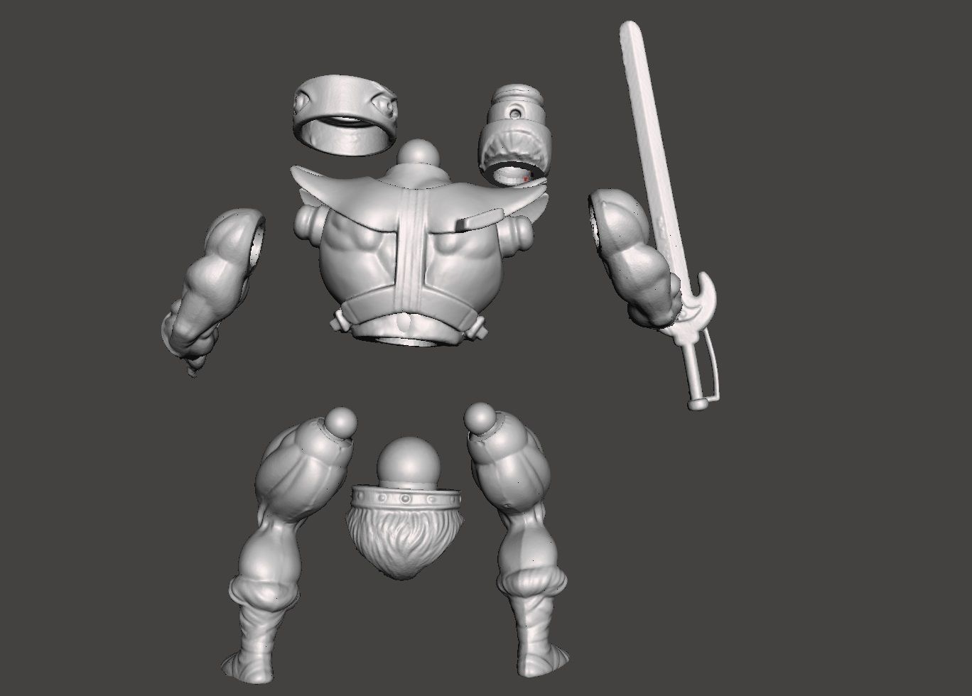 TRIPCLOPS MOTU VINTAGE ACTION FIGURE COMPLETE 3D print model_7