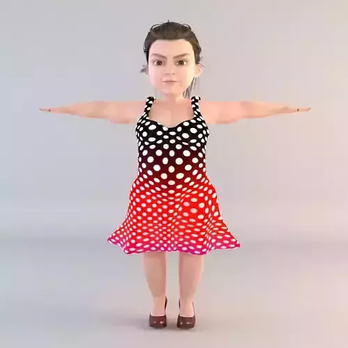 Full Rigged Cute Chubby Girl