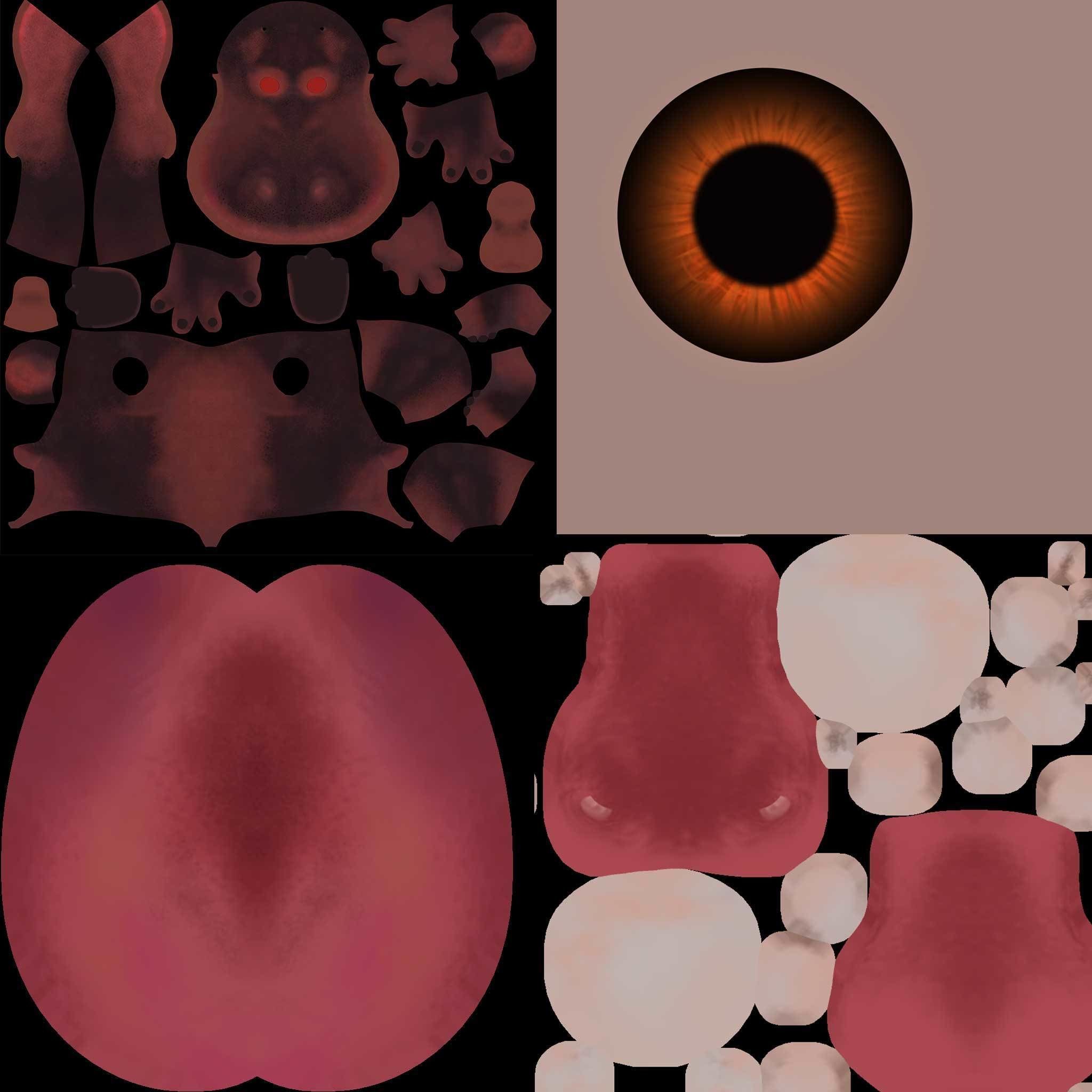 cartoon hippo character 3D model_7