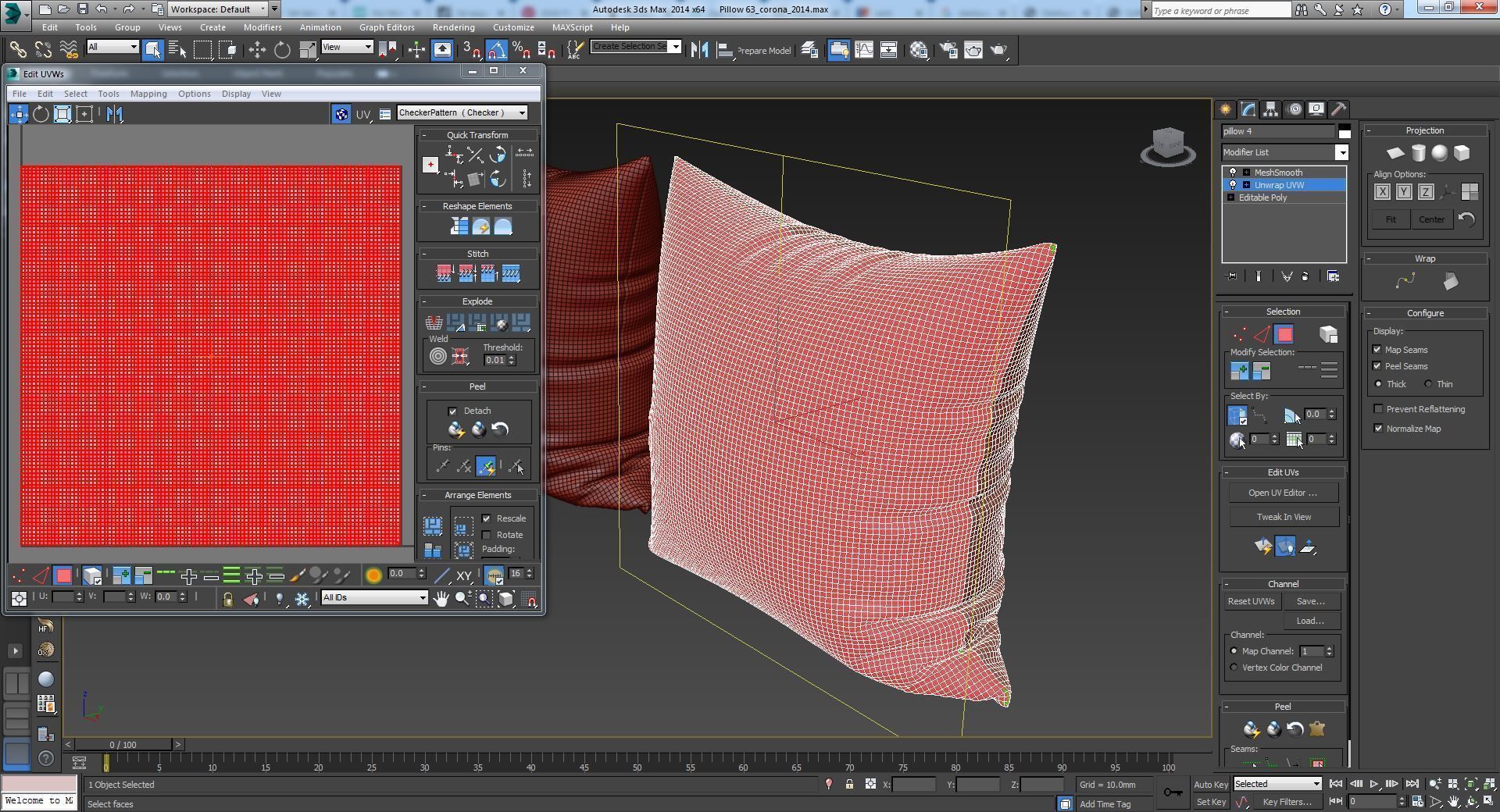 Decorative pillows set 063 3D model_11