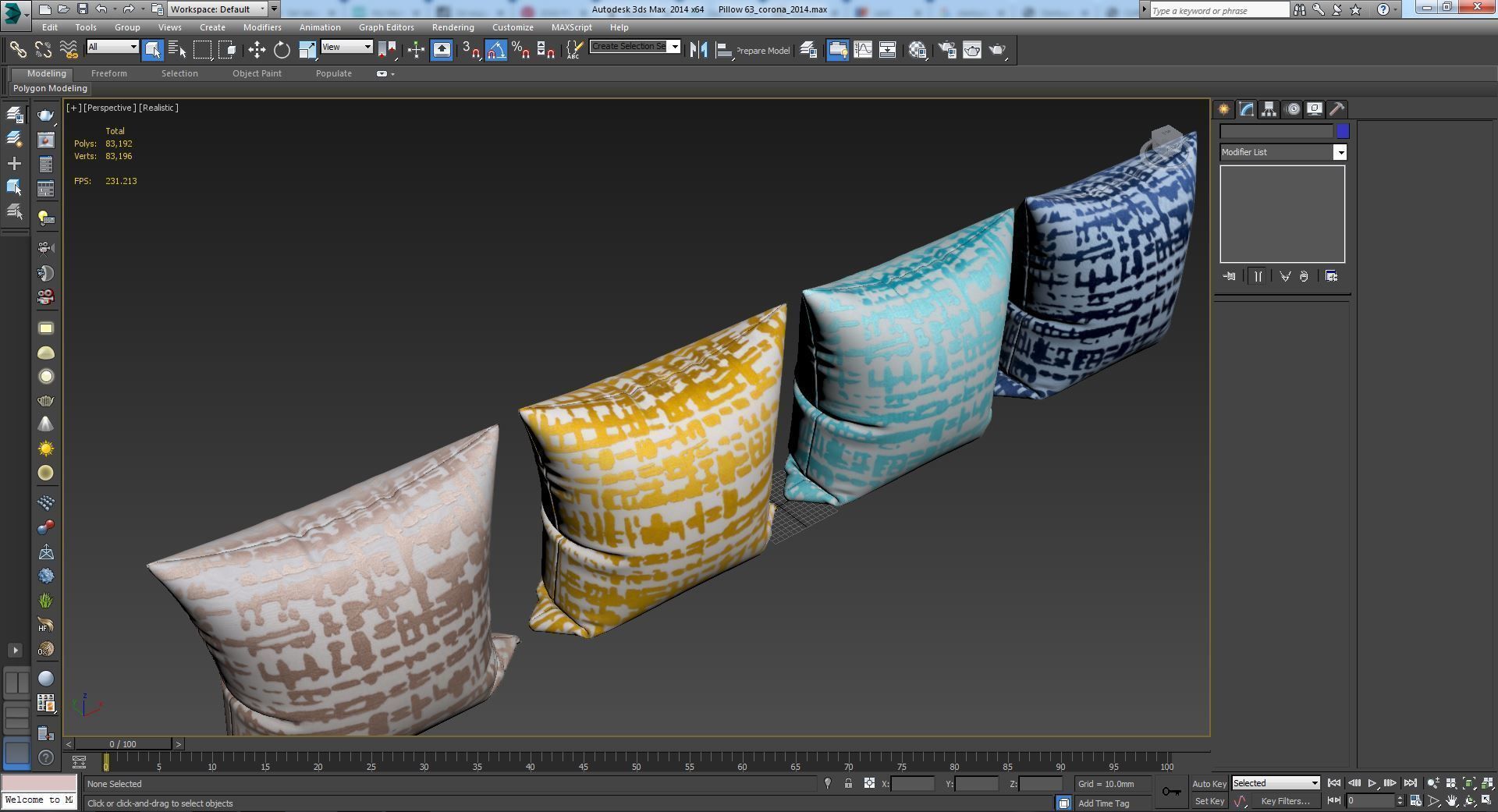 Decorative pillows set 063 3D model_18