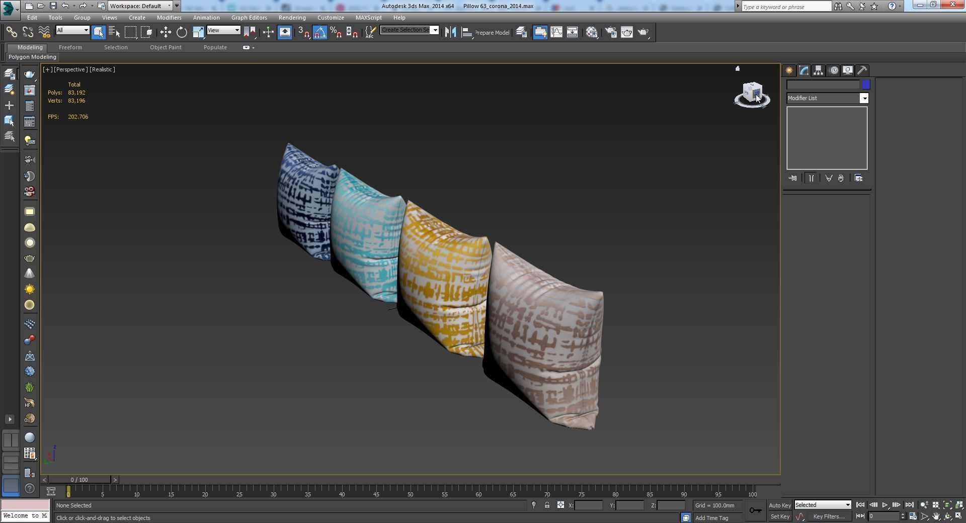 Decorative pillows set 063 3D model_19