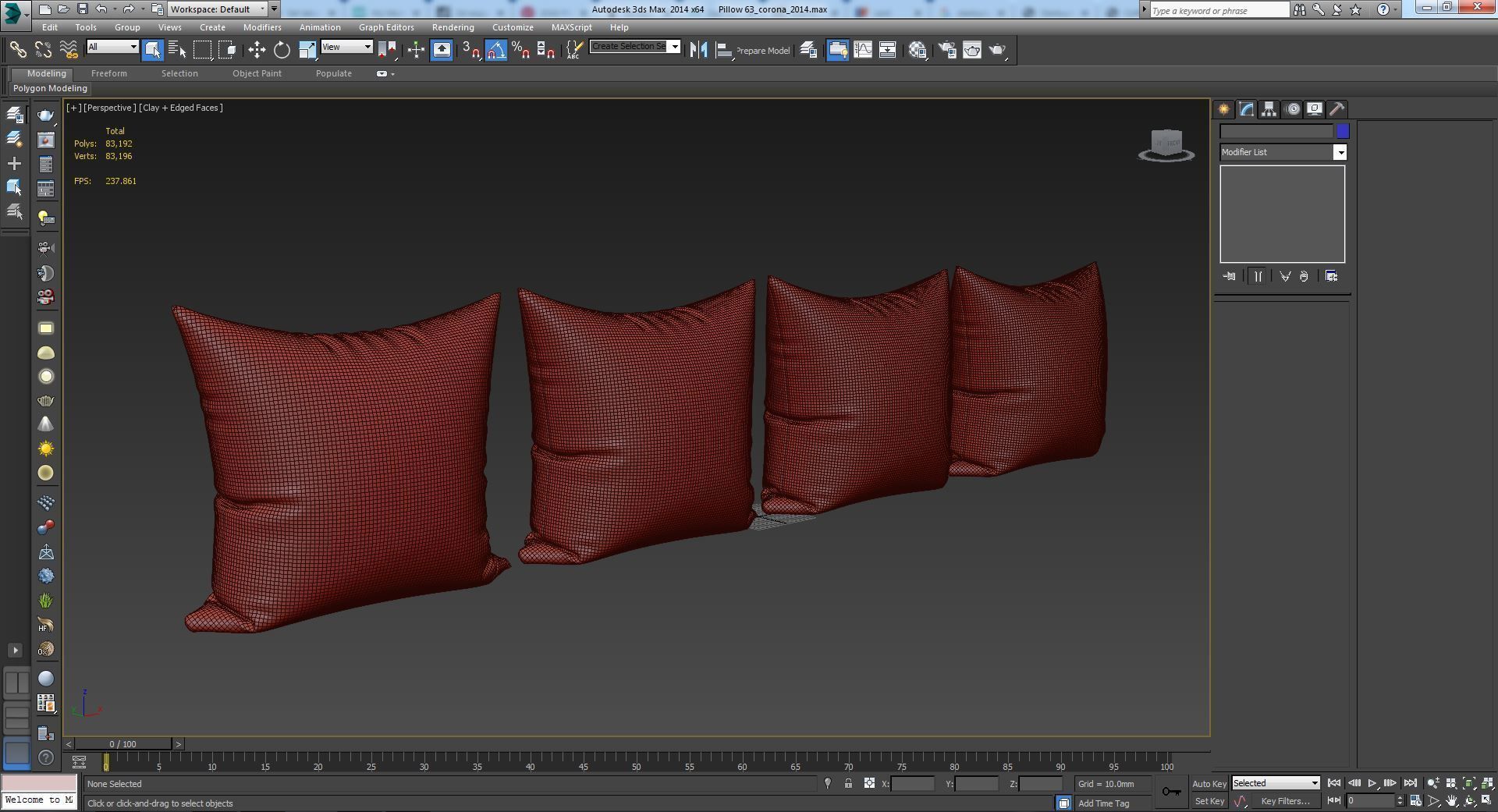 Decorative pillows set 063 3D model_8