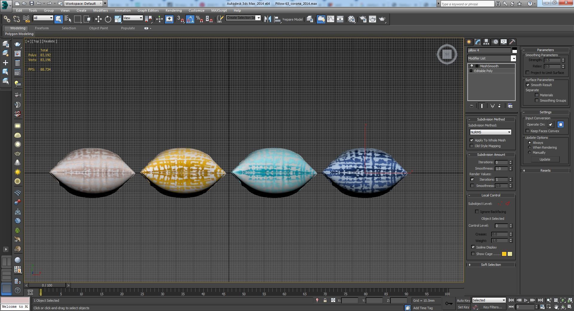 Decorative pillows set 063 3D model_15