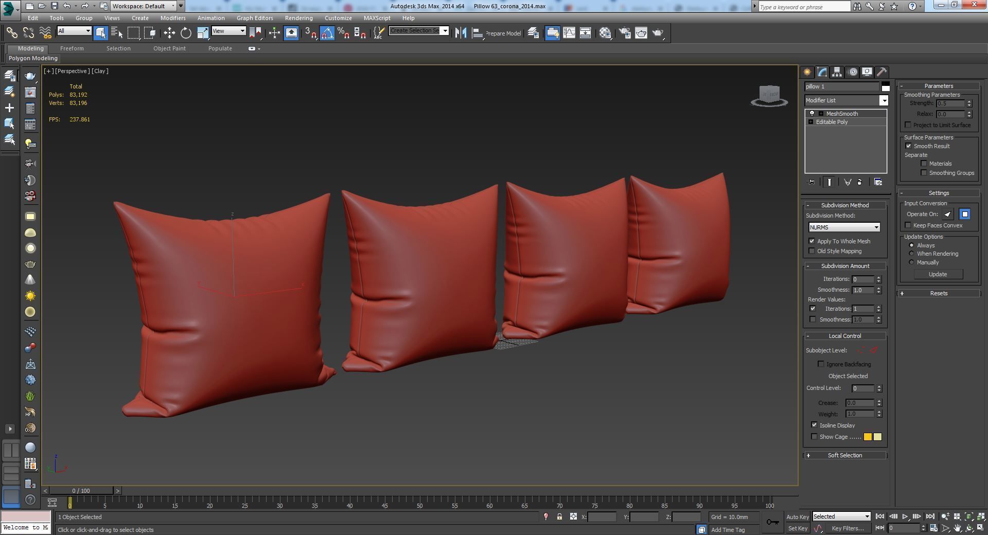 Decorative pillows set 063 3D model_7