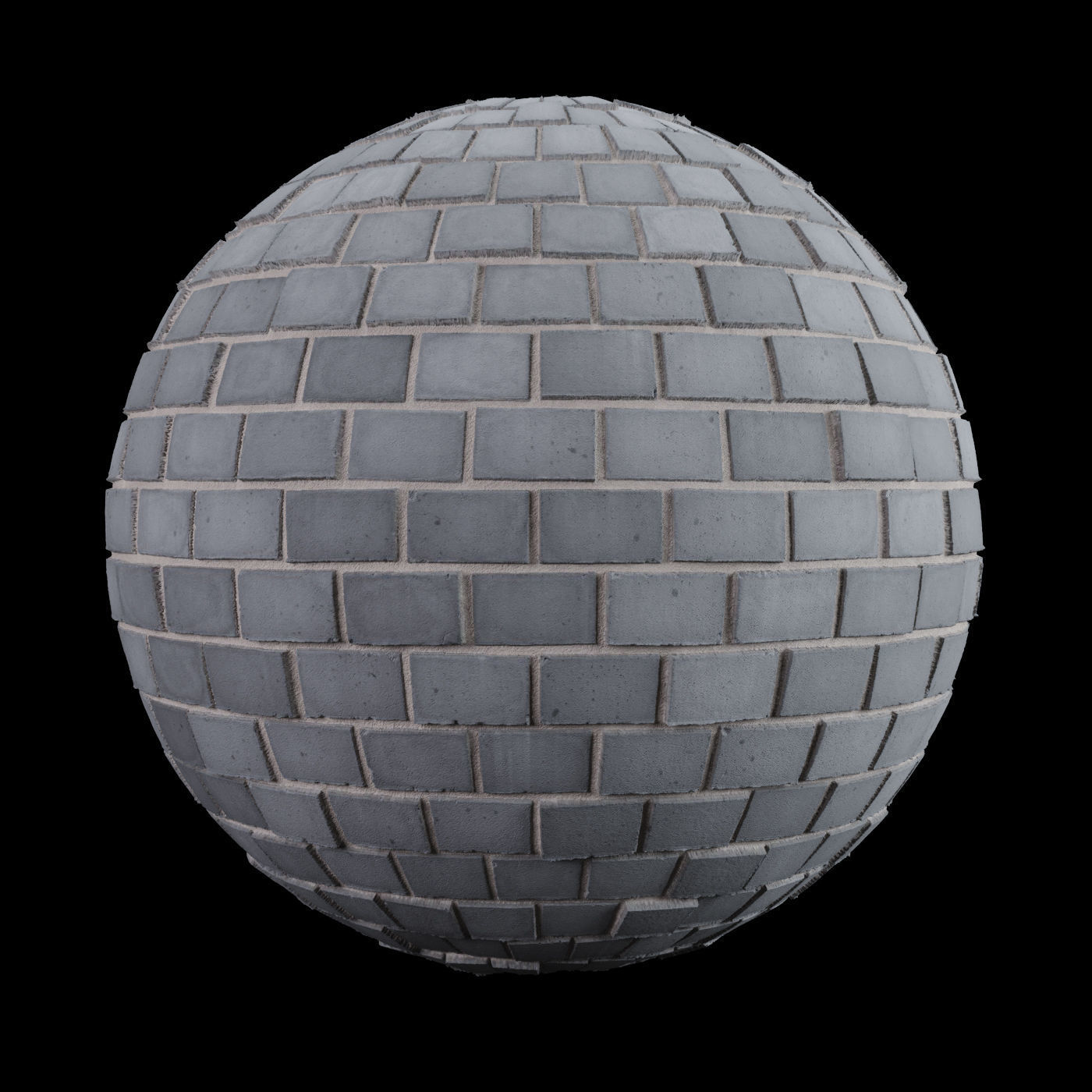 Grey Brick Tiles Texture PBR 200 x 200 cm Texture_4