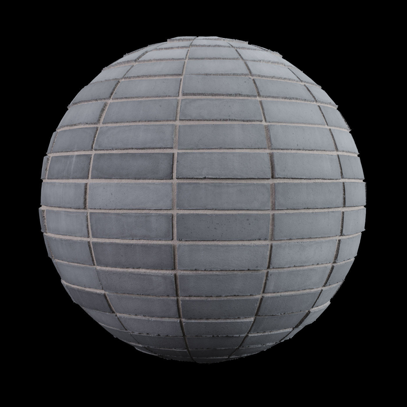 Grey Brick Tiles Texture PBR 200 x 200 cm Texture_3