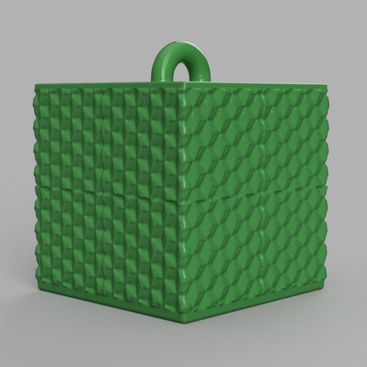 Christmas ornement cube 3D print x76 3D print model_69