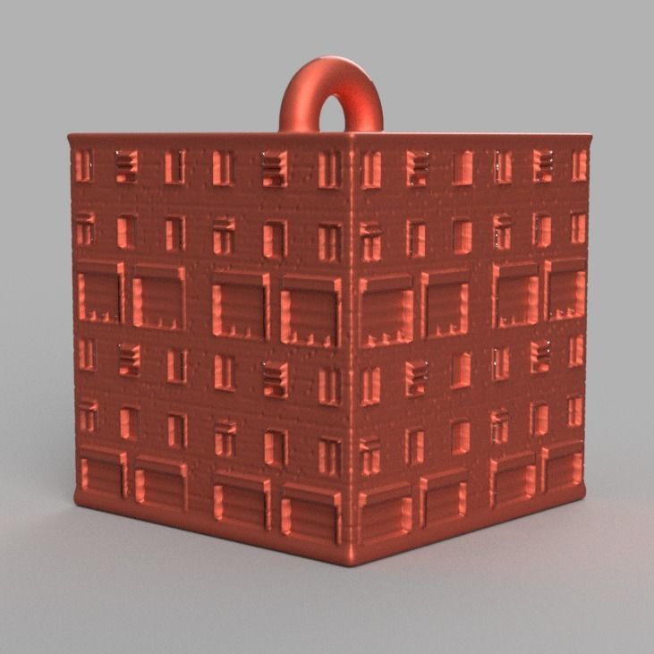 Christmas ornement cube 3D print x76 3D print model_42