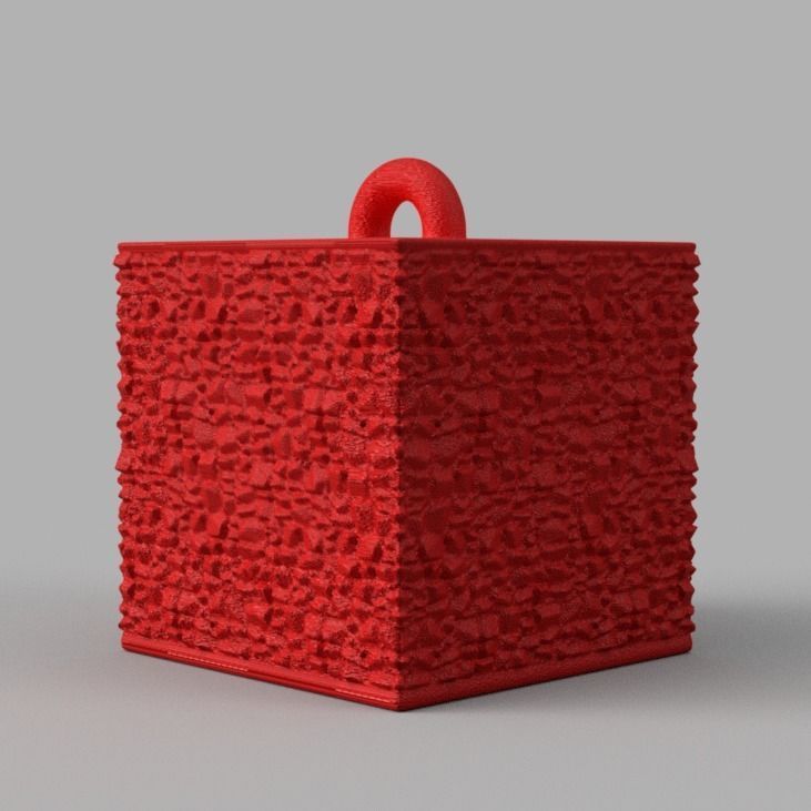 Christmas ornement cube 3D print x76 3D print model_24