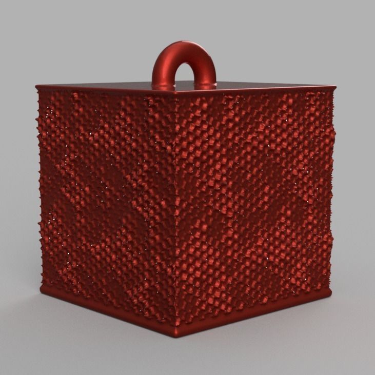 Christmas ornement cube 3D print x76 3D print model_37