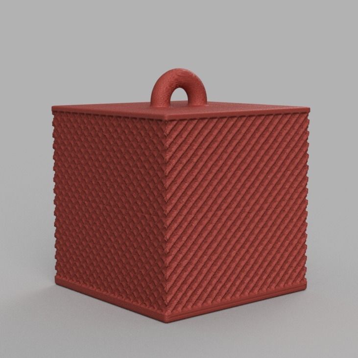 Christmas ornement cube 3D print x76 3D print model_73